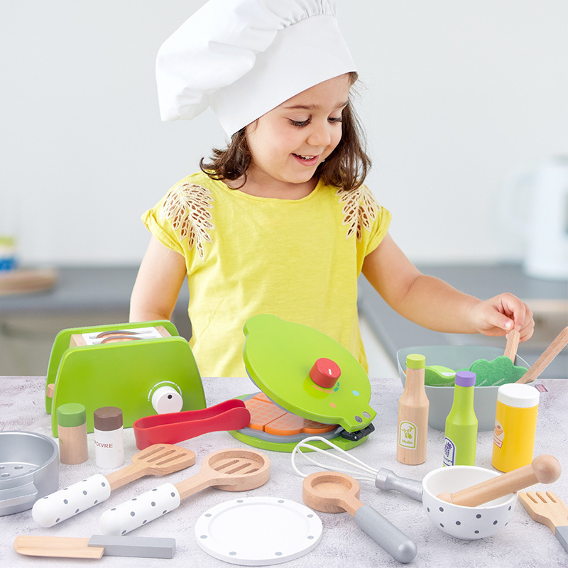 Children's Fruit And Vegetable Toy Set Play House Wooden Fruit And Vegetable Model Salad Tableware