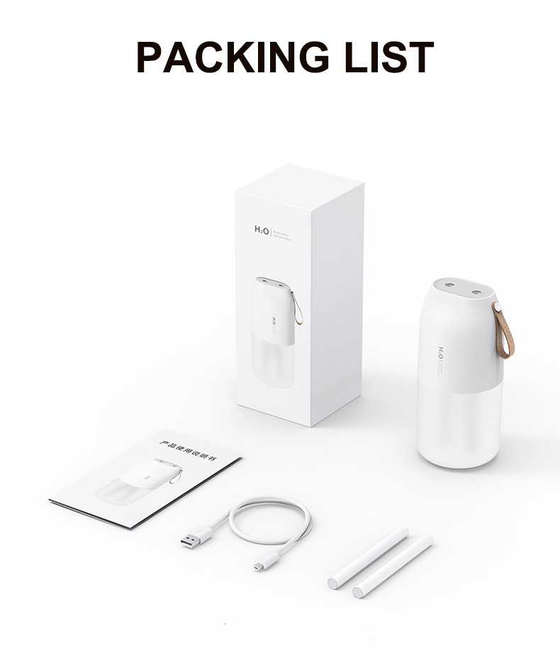 Dual-spray Aromatherapy Humidifier Portable Car USB Humidifier Battery Desktop Simple Humidifier