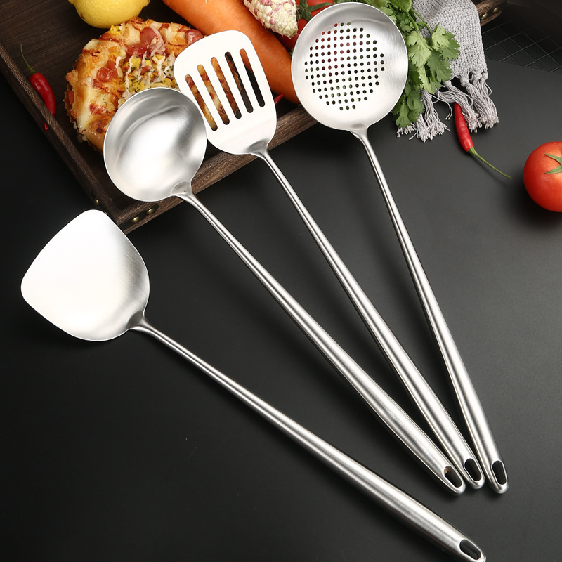 Kitchen Long-Handle Thickened Stir-Fry Spatula And Spoon Set