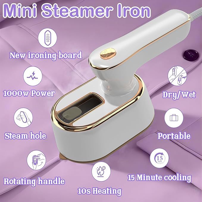 Rotating Electric Iron Mini Portable Garment Steamer Iron